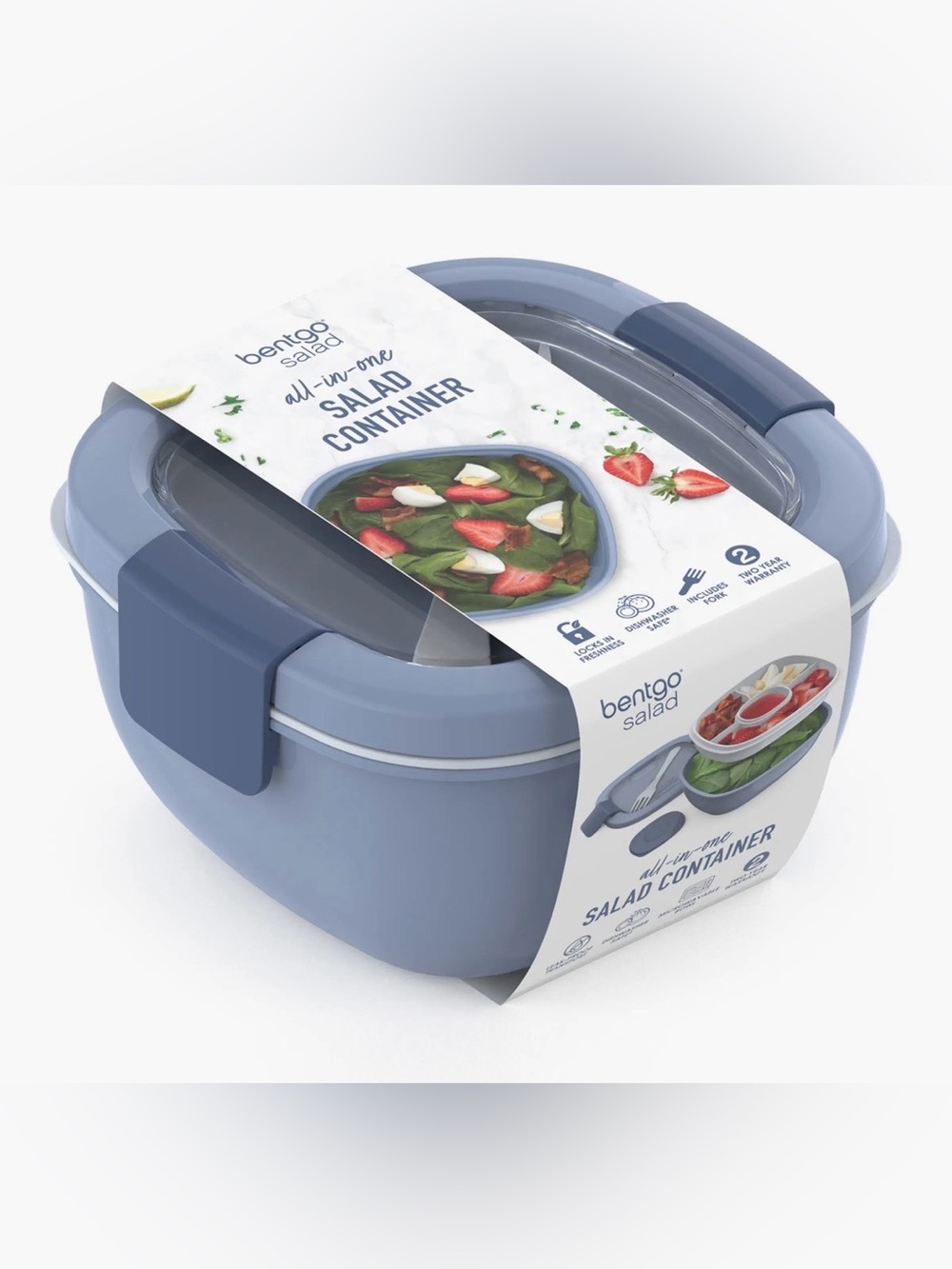 Bentgo Salad All-in-One Container - Slate Blue NWT